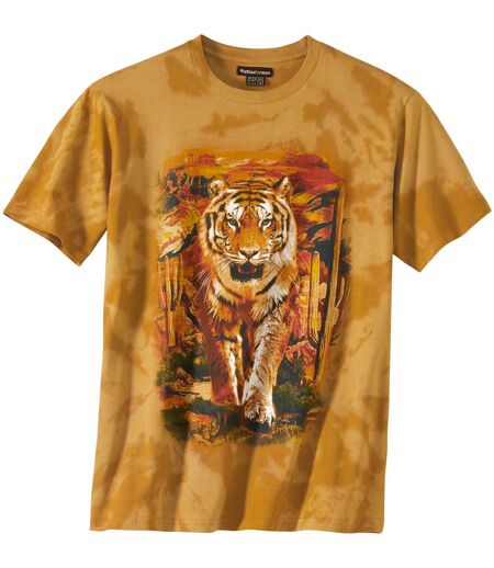 Nyomtatott tigris mintás Tie & Dye póló