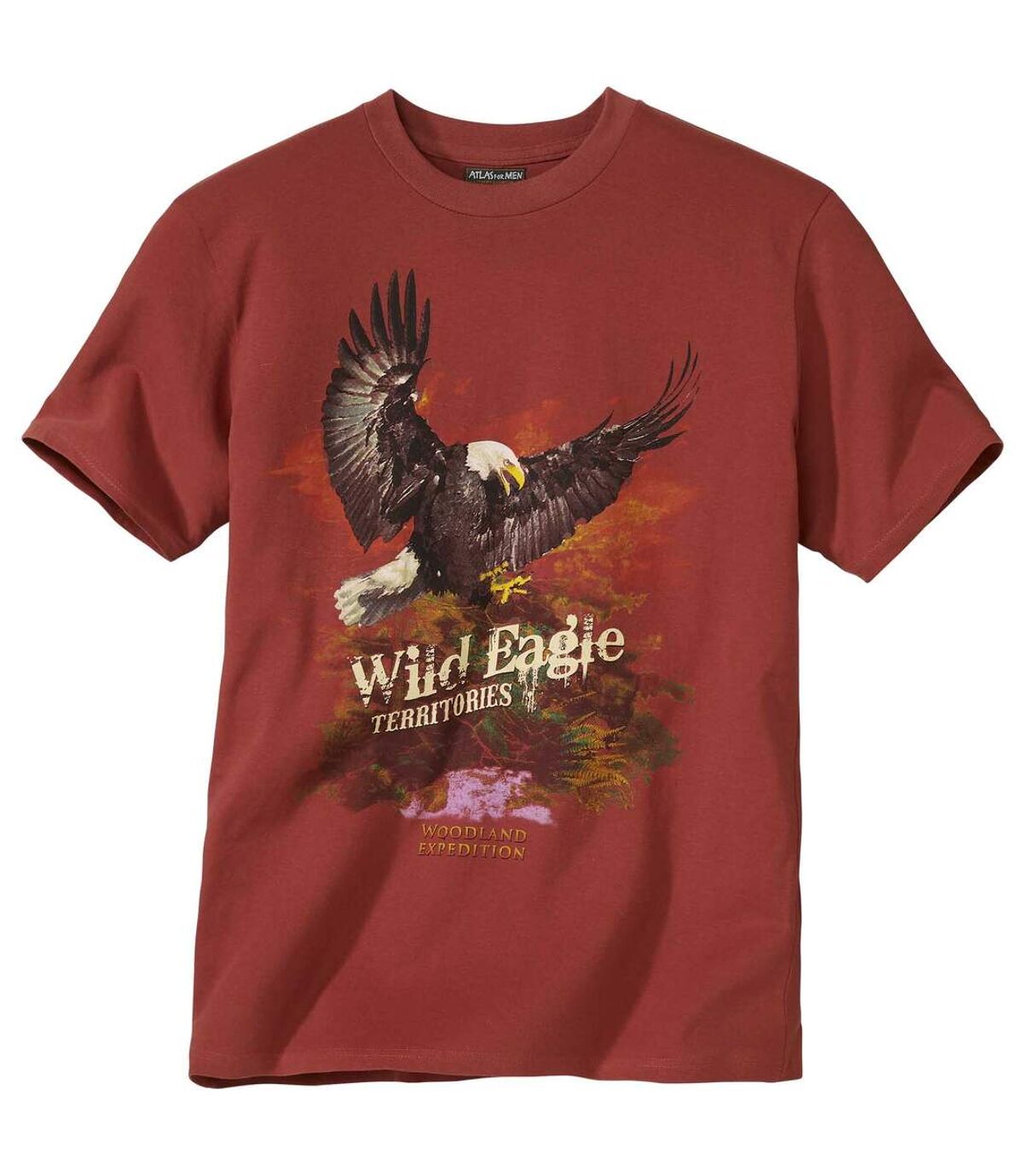 Men's Eagle Print Short Sleeve T-Shirt Atlas For Men