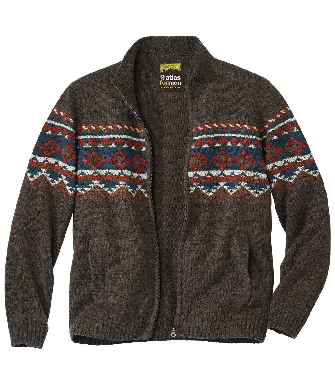 Pletený sveter na zips Navajo-2