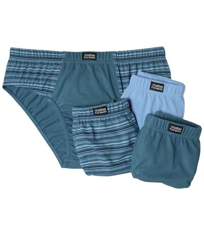 Pack of 4 Men's Comfort Briefs - Blue