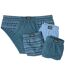 Pack of 4 Men's Comfort Briefs - Blue-1