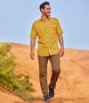 Men's Yellow Pilot-Style Shirt Atlas For Men