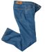 Modré strečové džíny rovného střihu Regular