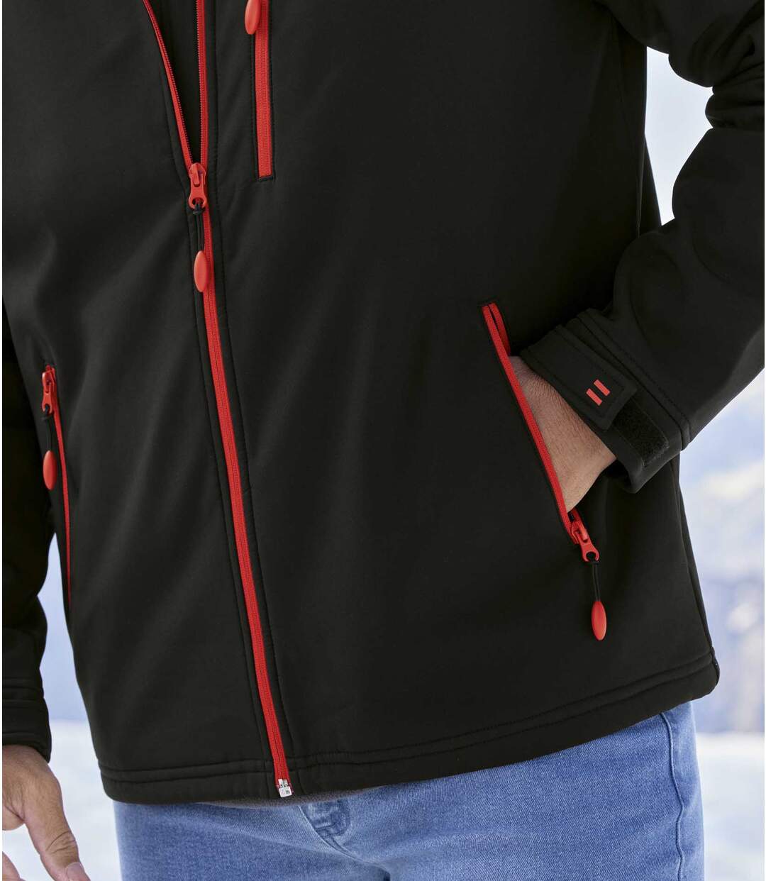 Sportowa kurtka z softshellu z podszewką z mikropolaru Atlas For Men