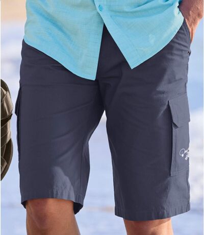 Men's Navy Relaxed Cargo Shorts 