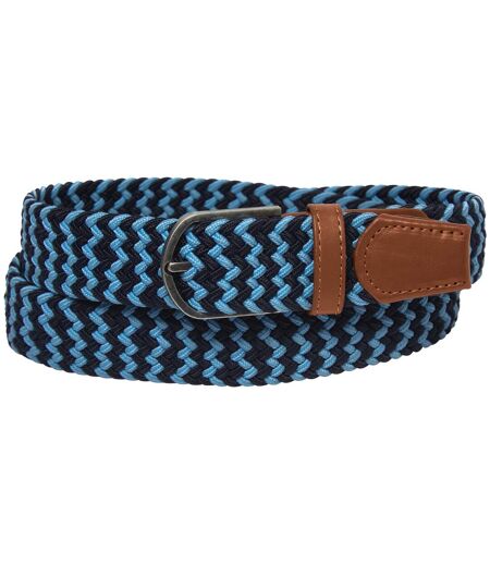 Ceinture Tressée Stretch Confort Bleue 