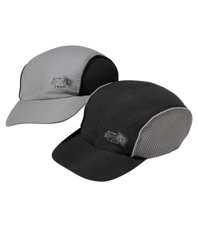 Pack of 2 Men's Baseball Caps - Grey, Black