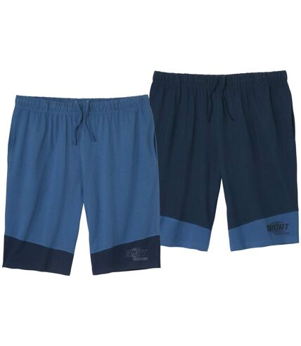 Pack of 2 Men's Running Shorts - Blue Navy 