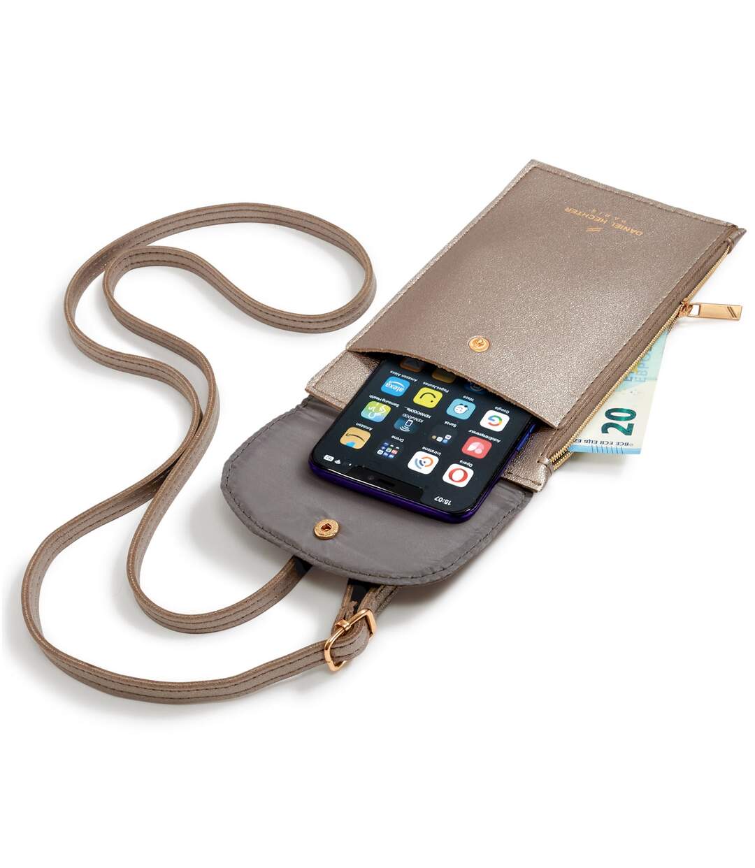 Women's Brown Phone & Card Pouch