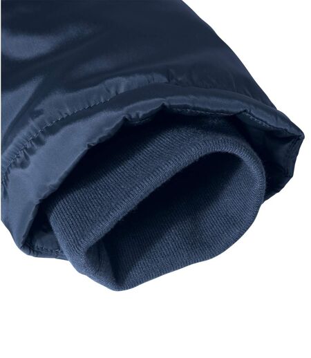 Women's Navy Padded Parka with Hood
