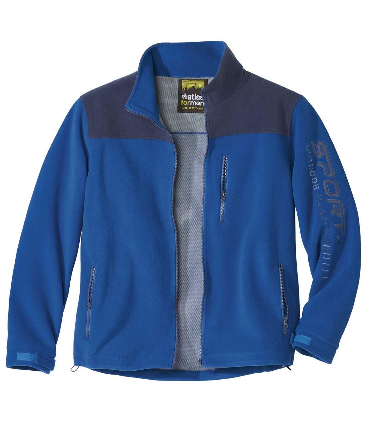 Men's Blue Full Zip Fleece Jacket Atlas For Men