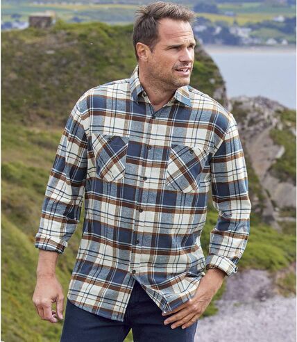 Men's Casual Checked Flannel Shirt