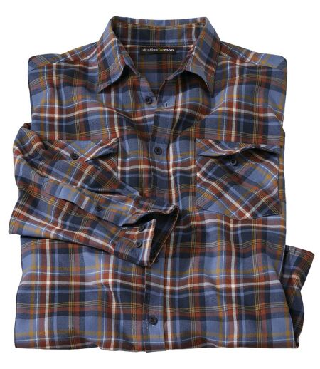 Men's Countryside Checked Flannel Shirt - Navy