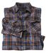 Men's Countryside Checked Flannel Shirt - Navy