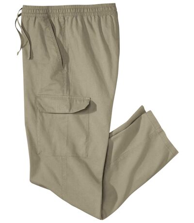 Men's Taupe Cargo Trousers