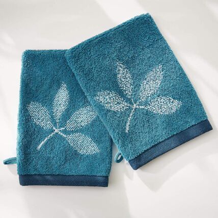 2 gants de toilette
