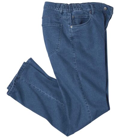 Men's Blue Semi-Elasticated Jeans 