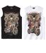 Le Lot de 2 Tee-Shirts Sans Manche Esprit Biker-1