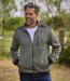 Men's Anthracite Zip-Up Fleece Jacket-1