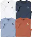 4er-Pack einfarbige T-Shirts aus Baumwolle-1