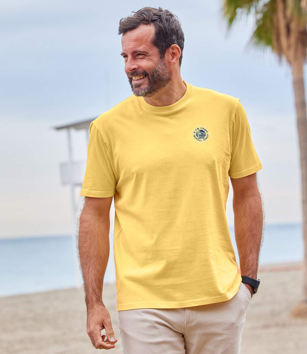 Pack of 4 Men's Classic T-shirts - Turquoise Navy Yellow and Blue