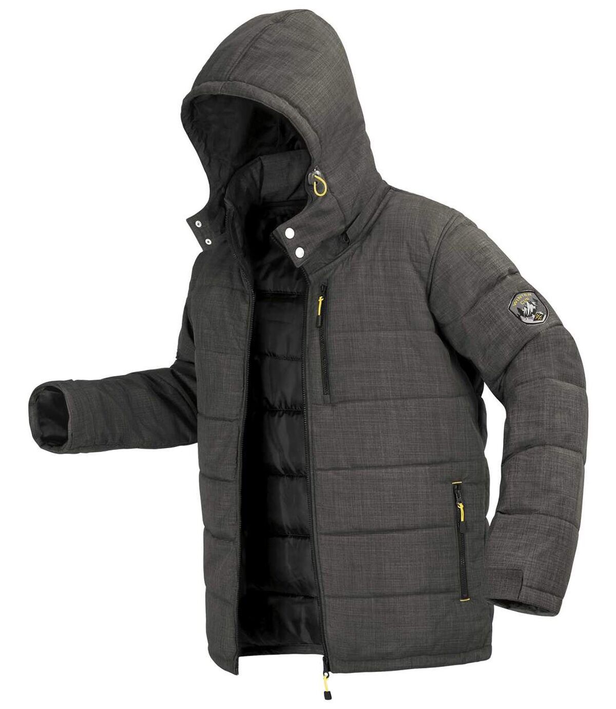 Vastag kabát levehető kapucnival Atlas For Men