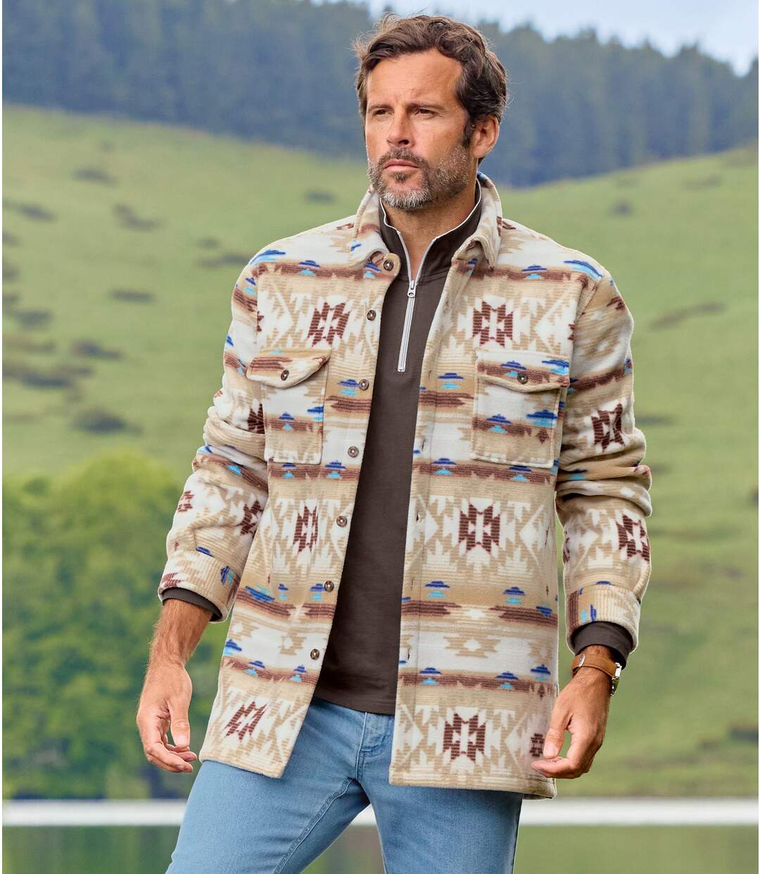 Surchemise Polaire Motifs Navajos-5