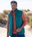 Men's Reversible Padded Gilet - Blue Orange-2