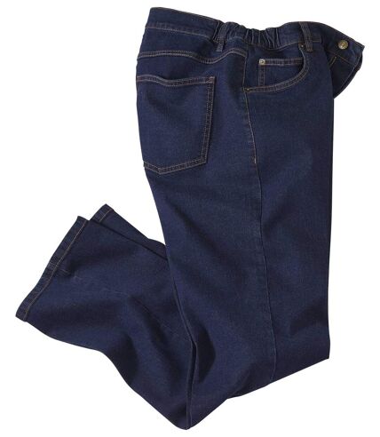Men's Dark Blue Regular Stretch Jeans