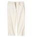 Women's Relaxed-Fit Ecru Cropped Jeans-3