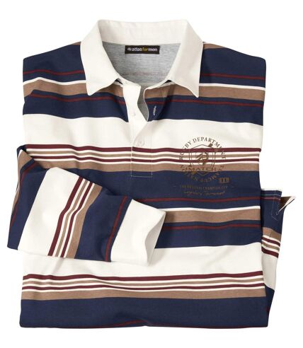Men's Ecru Rugby-Style Polo Shirt 