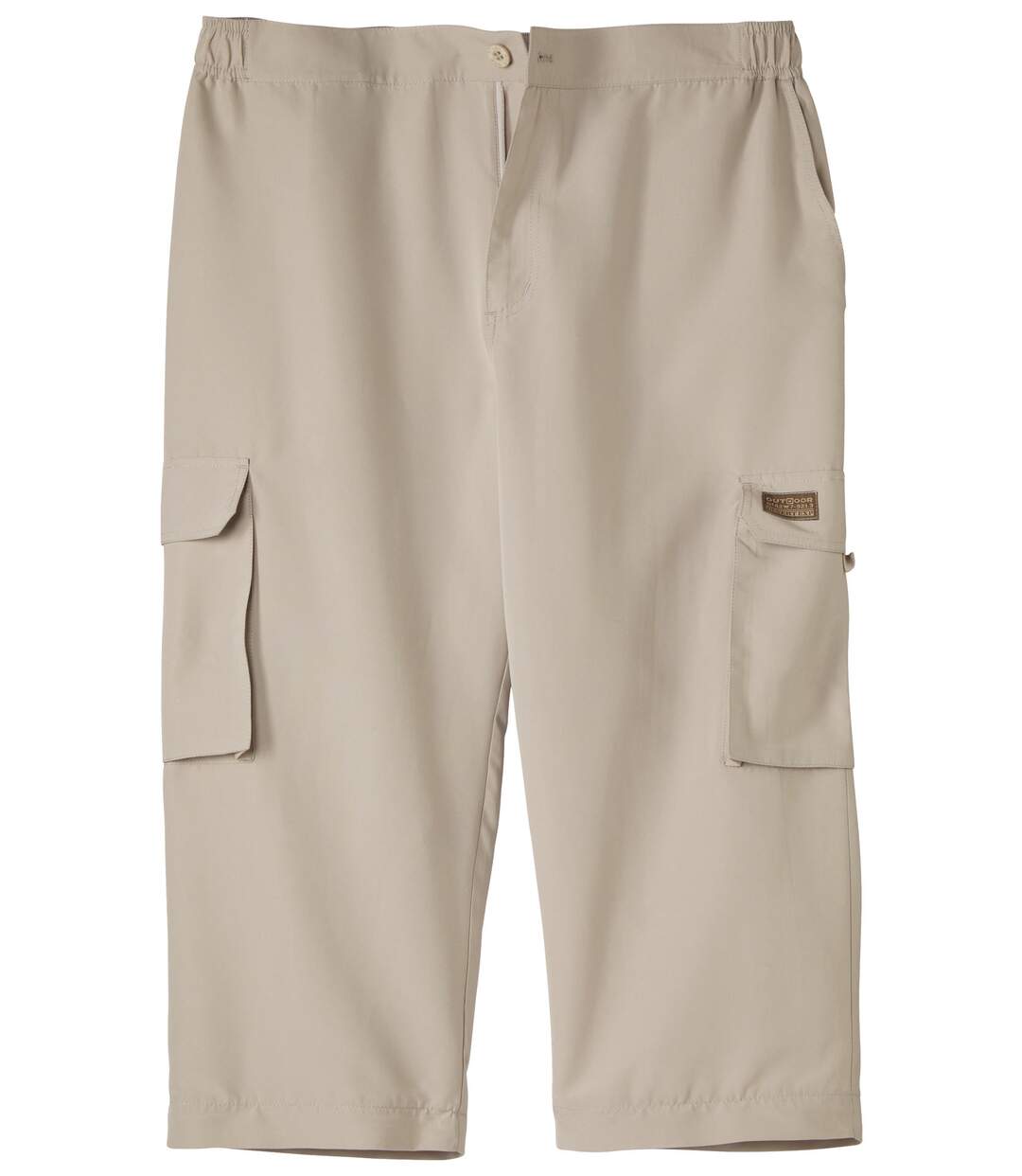 Men's Beige 2-in-1 Microfibre Trousers-3