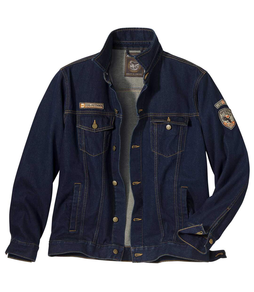 Men's Dark Blue Denim Jacket | Atlas For Men