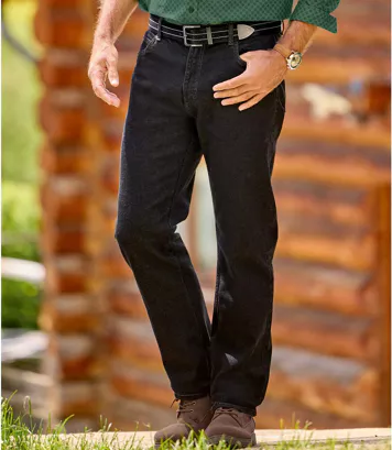 Jean Coupe Droite Taille Semi-Elastiquée 