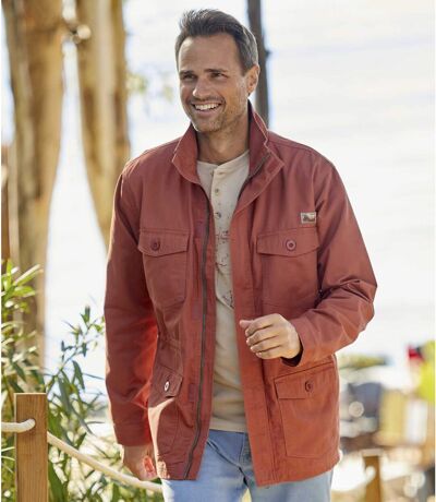 Men's Terracotta Safari Jacket - Full Zip