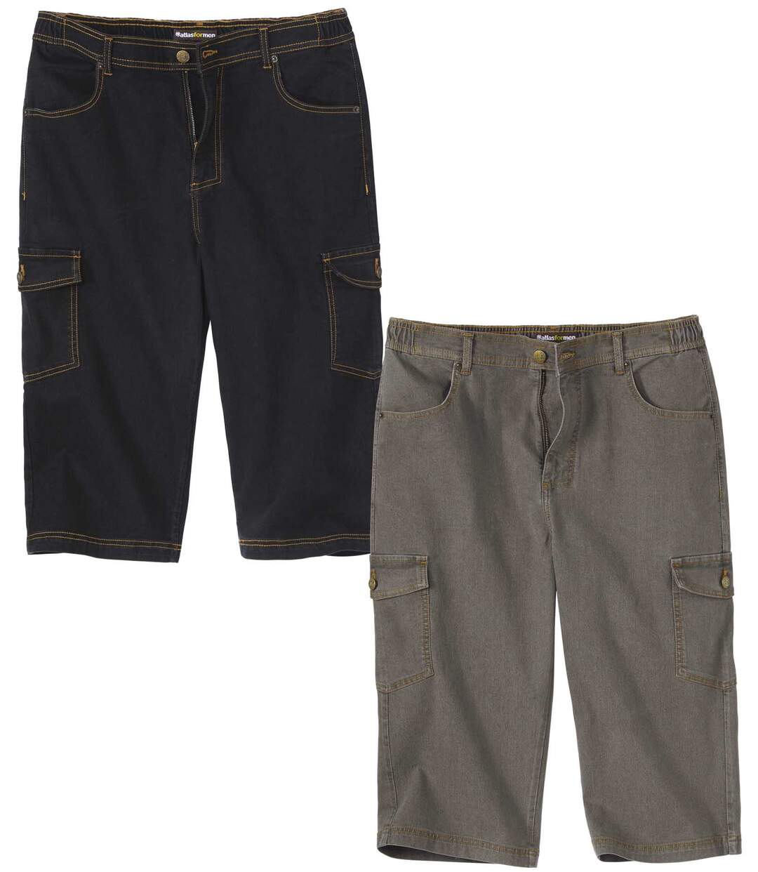 Lot de 2 Pantacourts en Jean Cargo