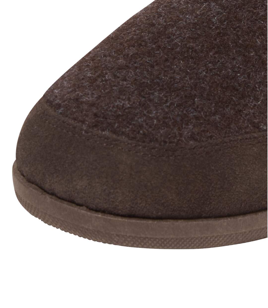 Men's Elasticated Sherpa-Lined Slippers - Brown-3