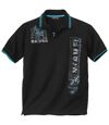 Men's Printed Polo Shirt - Black Atlas For Men