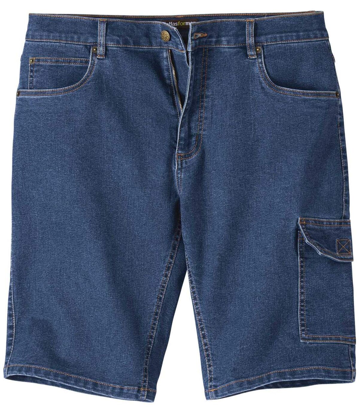 Bermudy-bojówki z lekkiego jeansu ze stretchem Atlas For Men
