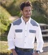Biela košeľa vo westernovom štýle Atlas For Men
