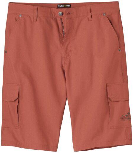 Men's Red Microcanvas Shorts  