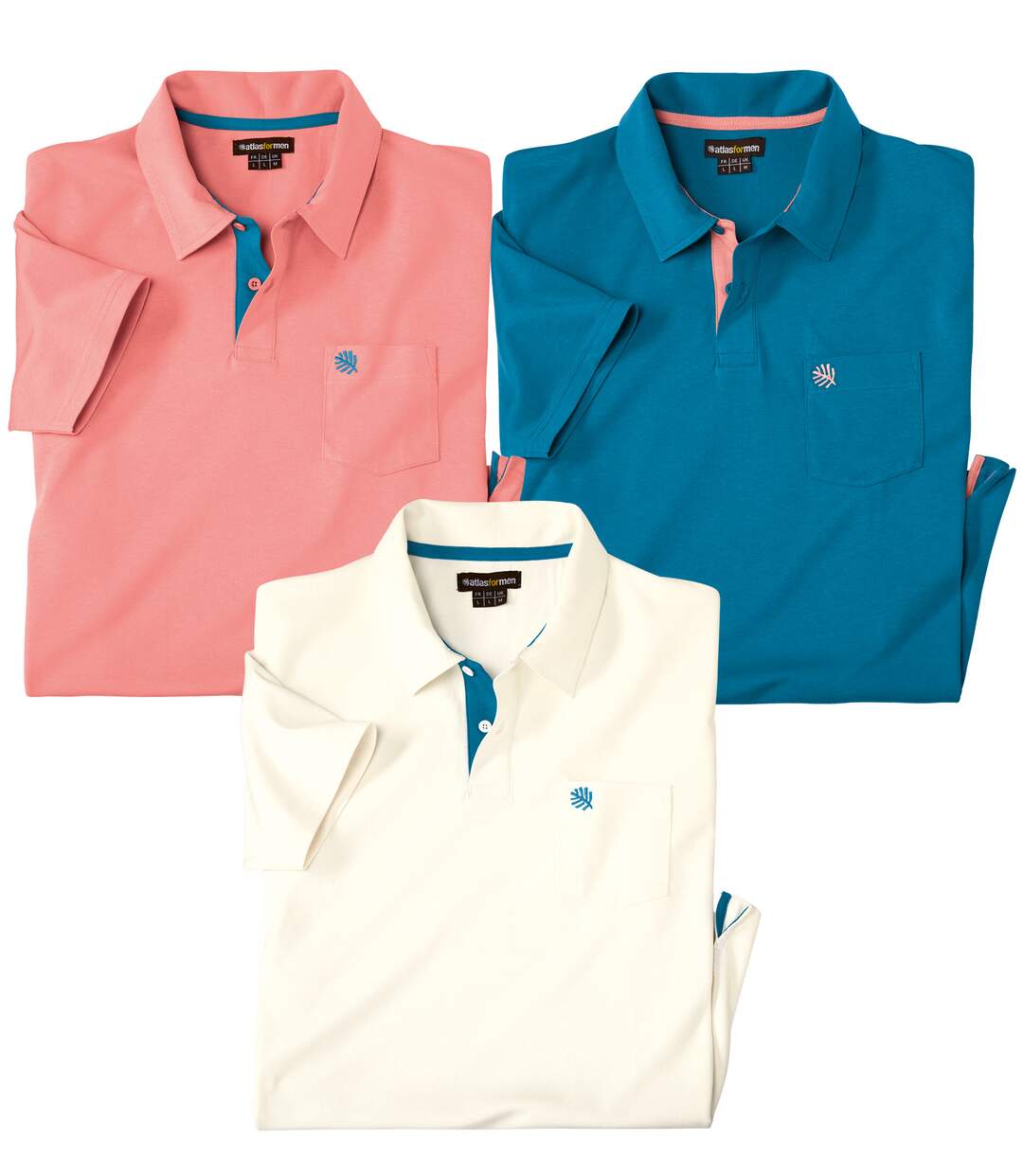 Lot de 3 Polos Unis Summer Time 