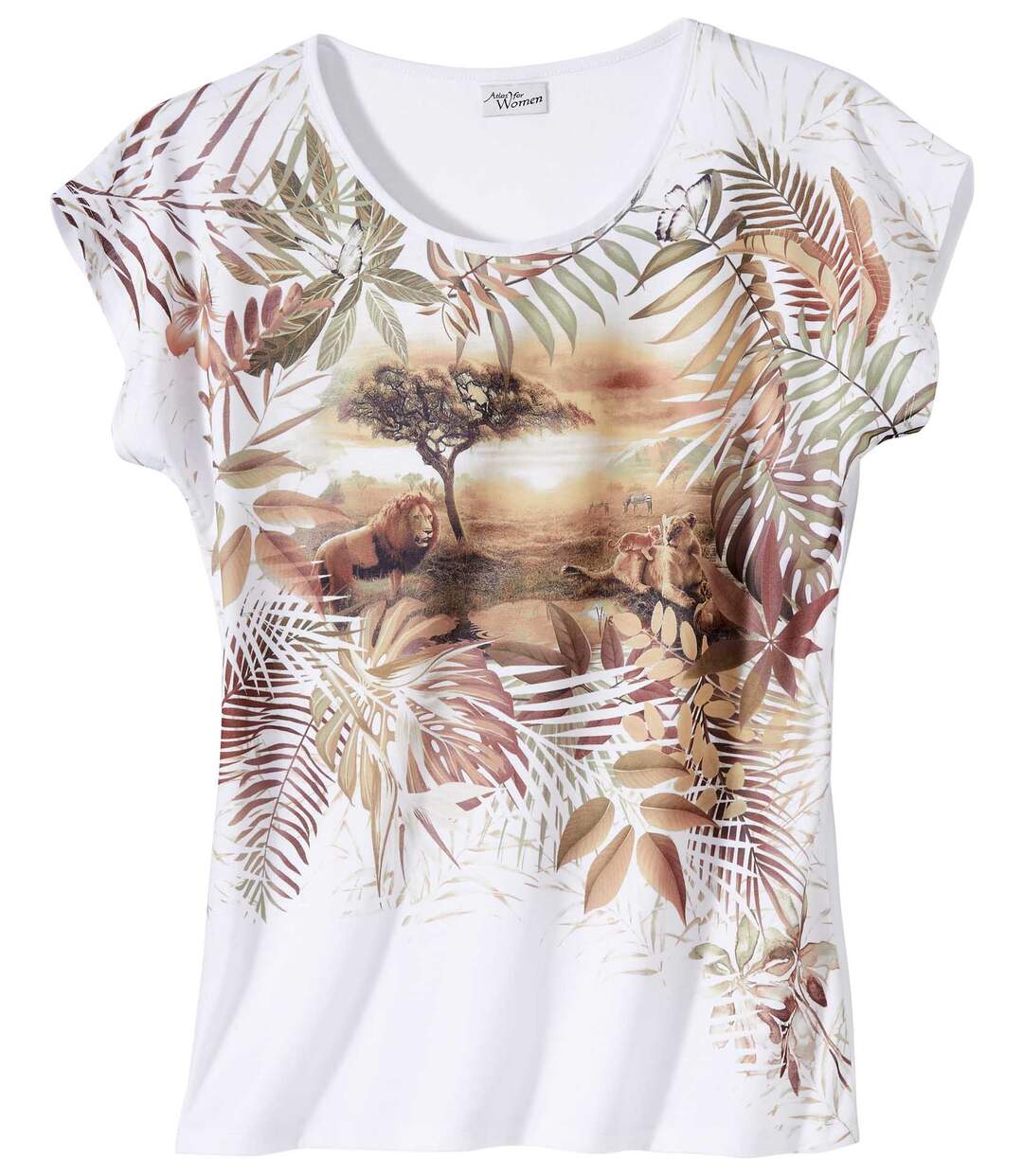 T-shirt met savanneprint