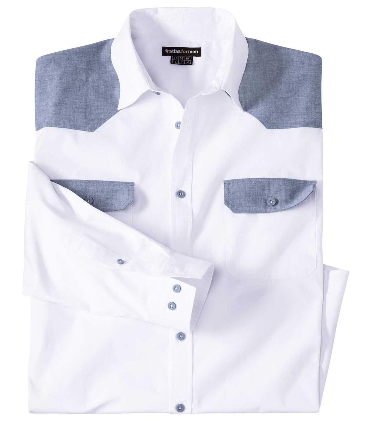 Weißes Hemd im Western-Style Atlas For Men