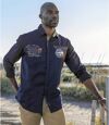 Men's Long Sleeve Poplin Shirt - Navy Atlas For Men