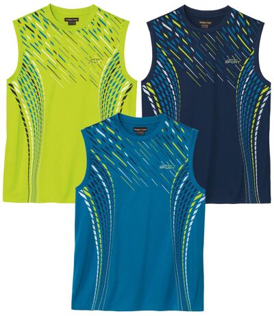 Lot de 3 Tee-Shirts Sport Sans Manches