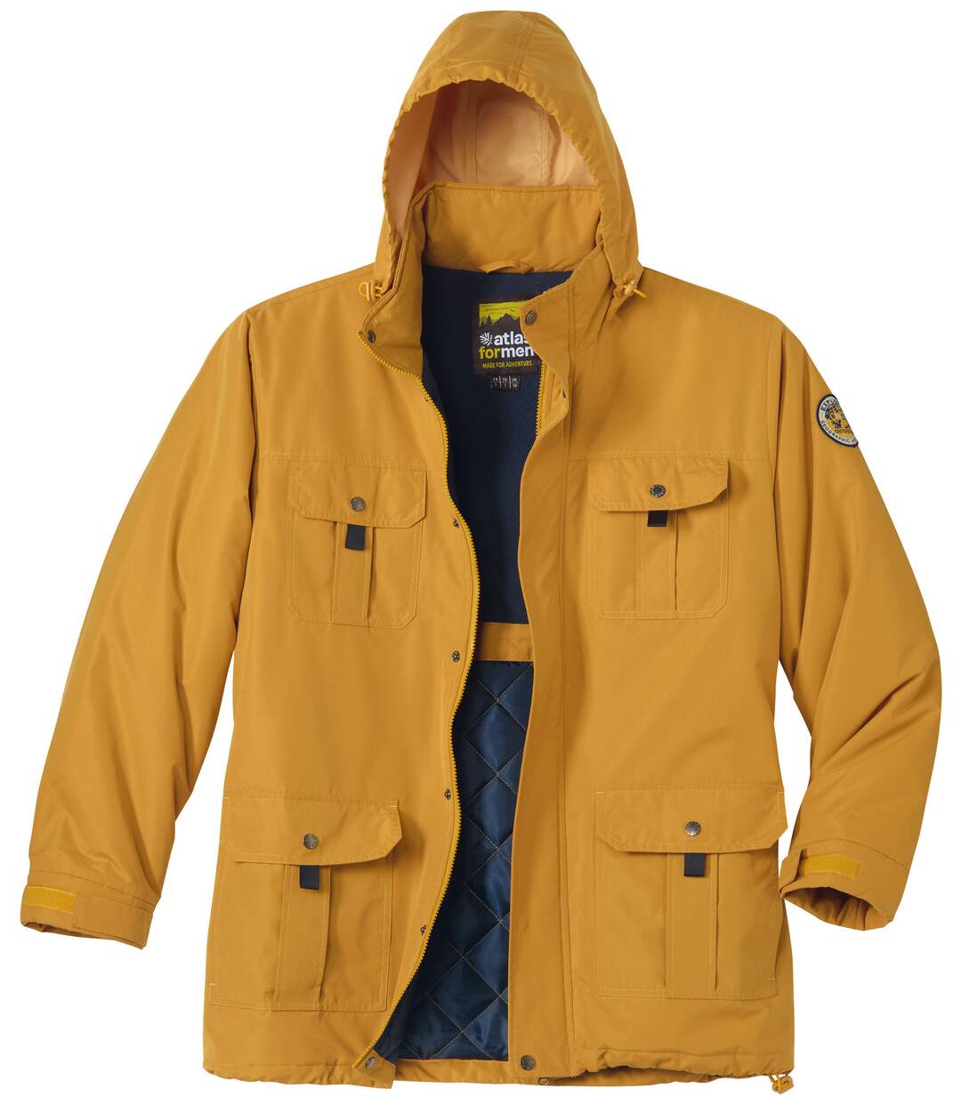 Men s Ochre Water Repellent Multi Pocket Parka Atlas For Men