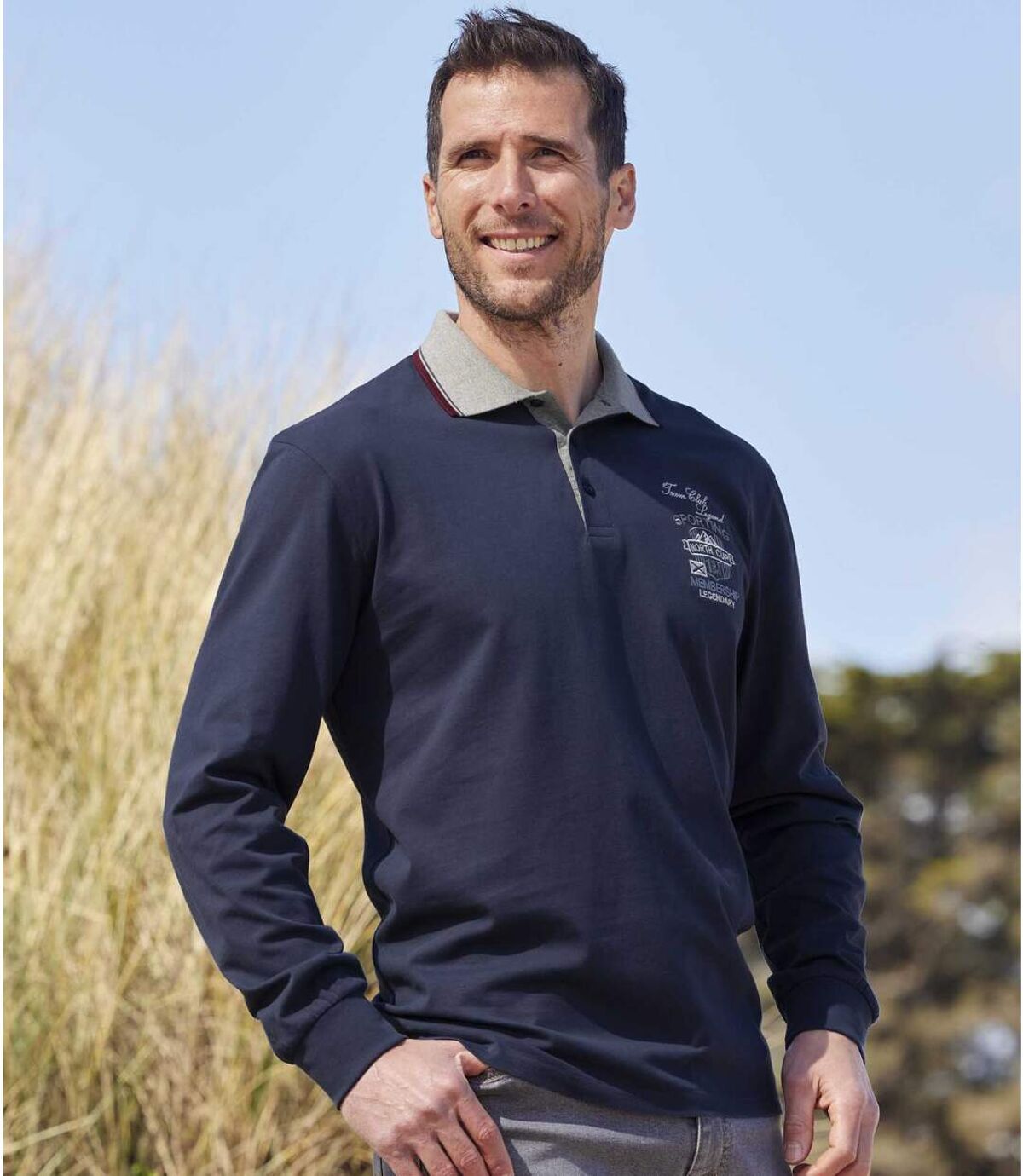 Pack of 2 Men's Polo Shirts - Burgundy Navy Atlas For Men