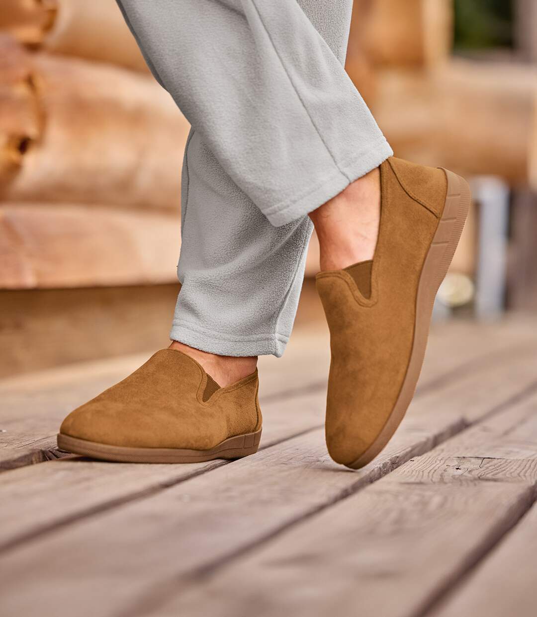 Les Chaussons Suédine Fourrés Sherpa-2