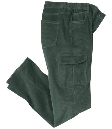 Men's Green Corduroy Cargo Pants